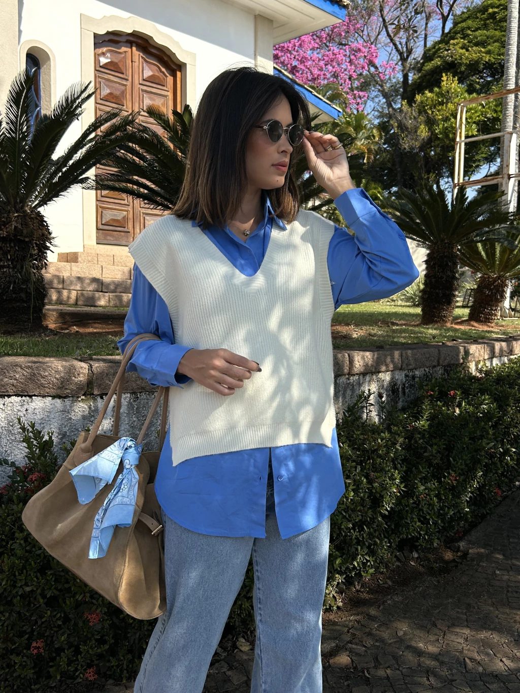 Colete Tricô Off White