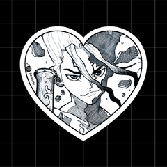 Sticker Corazón Senku