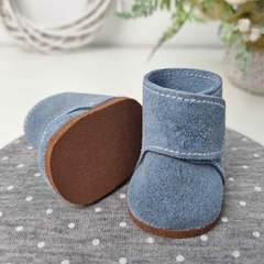 Botinha Cano Alto 5cm - Azul Bebe Bali na internet