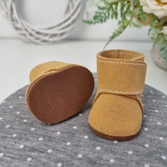 Botinha Cano Alto 5cm - Caramelo Claro Camurça na internet