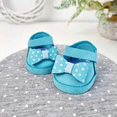 Sapatilha Lacinho Poá 5cm - Azul Tifany - comprar online