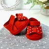 Sapatilha Lacinho Poá 5cm - Vermelho