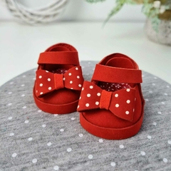 Sapatilha Lacinho Poá 5cm - Vermelho - comprar online
