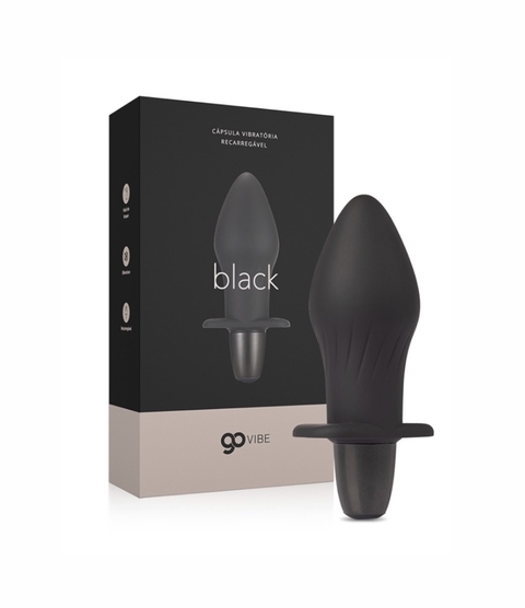 Cápsula Vibratória Multivelocidade Recarregável Go Vibe Black