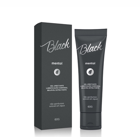 Gel Lubrificante Beijável Black Mentol Extra Forte - 60g