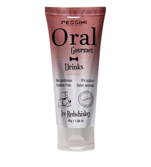 Oral Gourmet Drinks Gel Comestível Ice Redwhiskey 45G