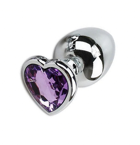 Plug Em Metal Cromado Coração Tamanho P