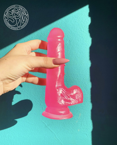 DILDO REALÍSTICO EM JELLY COM VENTOSA 17,7 X 3,6CM