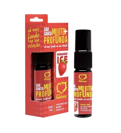 Garganta Muito Mais Profunda Spray Morango Ice 15Ml