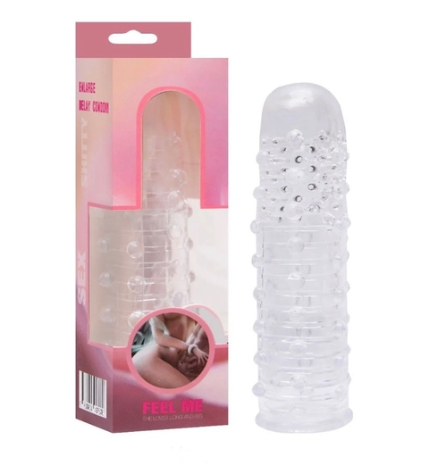 Capa Peniana Com Texturas Massageadoras 15cm