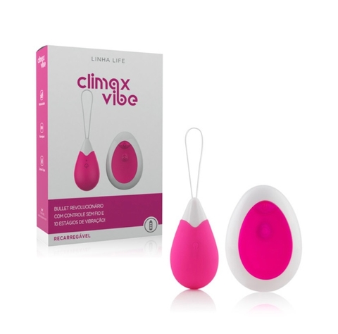 Vibrador Bullet Multivelocidade Clímax Vibe – Branco com Rosa