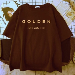 Camiseta BTS JUNGKOOK GOLDEN - em Algodão (ESTOQUE BRASIL) - comprar online