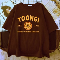 Camiseta BTS Agust D Suga Min Yoongi Tangerina - em Algodão (ESTOQUE BRASIL) - comprar online