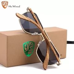 ÓCULOS DE SOL UNISSEX HU WOOD ALUMÍNIO POLARIZADO - REF. GR8059 - comprar online