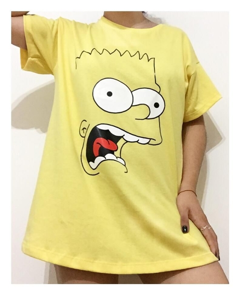 Remera over talle unico Estampado Bart Simpson