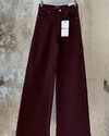 Jeans Wide Leg Elastizado bordo