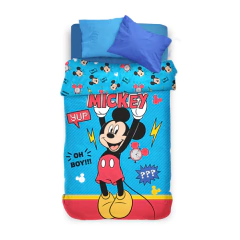 Acolchado reversible cama 1 1/2 mickey