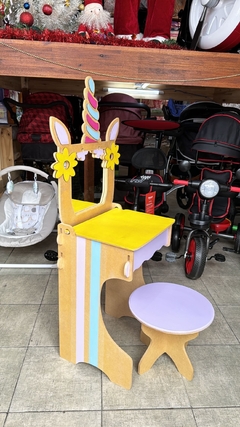 Pupitre tocador maquillaje unicornio