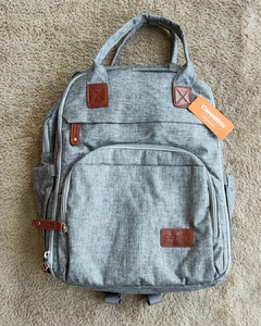 mochila maternal boston gris - comprar online