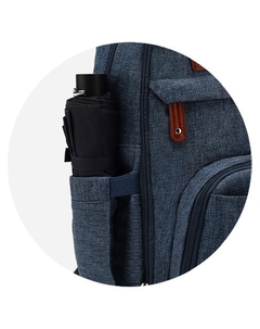 mochila maternal boston gris - tienda online