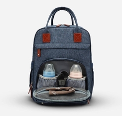 mochila maternal boston gris - Planeta Bebé Casilda