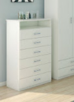 Chifonier 6 cajones blanco - comprar online