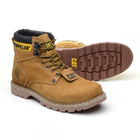 Bota em couro Palmilha em Gel - Camel