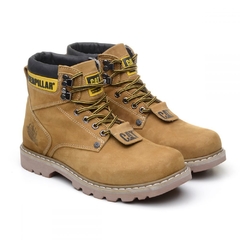 Bota em couro Palmilha em Gel - Camel - comprar online