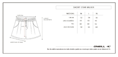 PANTALON SHORT ONEILL MUJER STAR NEGRO en internet