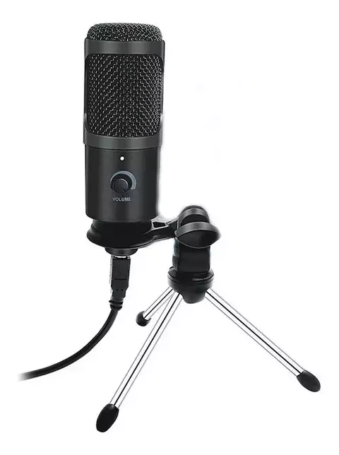 Micrófono Condenser Cartoide Usb Pc Estudio Streaming Podcast Profesional. (Bm900)