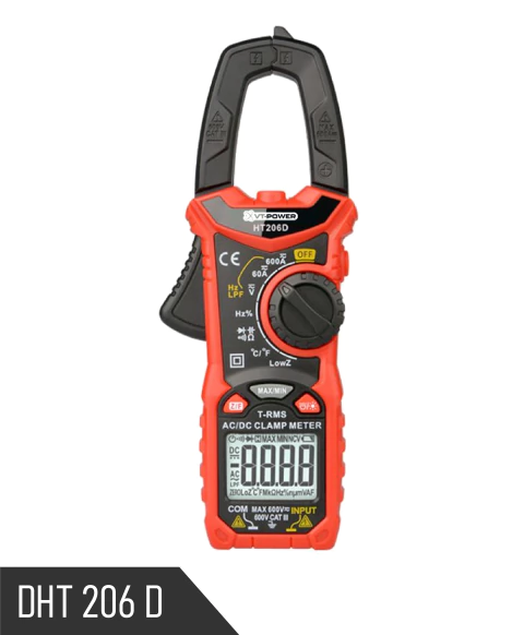 Pinza Amperométrica Profesional True RMS Corriente Continua y Alterna (DHT 206 D) - comprar online