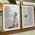 Quadro (2-60x90) Vidro Moldura Chanfrada Dourada - Domani Decor - Quadros Decorativos