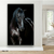 Quadro Cavalo Preto no Fundo Escuro