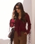 BLUSA DECOTE V COM BABADOS