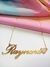 Colar Personalizado Chapa Dupla Com Zirconia.