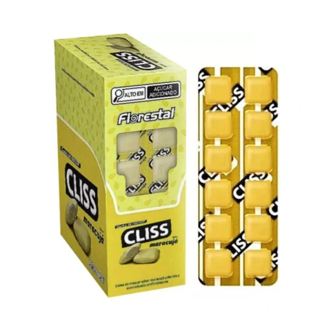 CHICLE CLISS 201G C/12 MARACUJÁ
