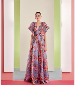 VESTIDO MANGAS ESTAMPADAS FLORES