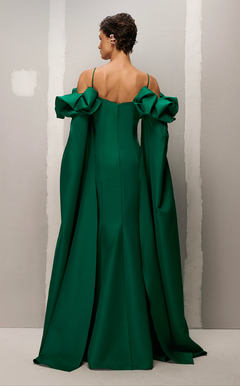 Vestido capa longa vermelho - comprar online