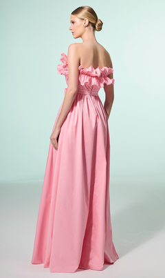 Vestido colo a mostra rosa - comprar online