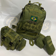 MOCHILA MILITAR ASSAULT 55Lts - VERDE - BRABOS ARTIGOS MILITARES