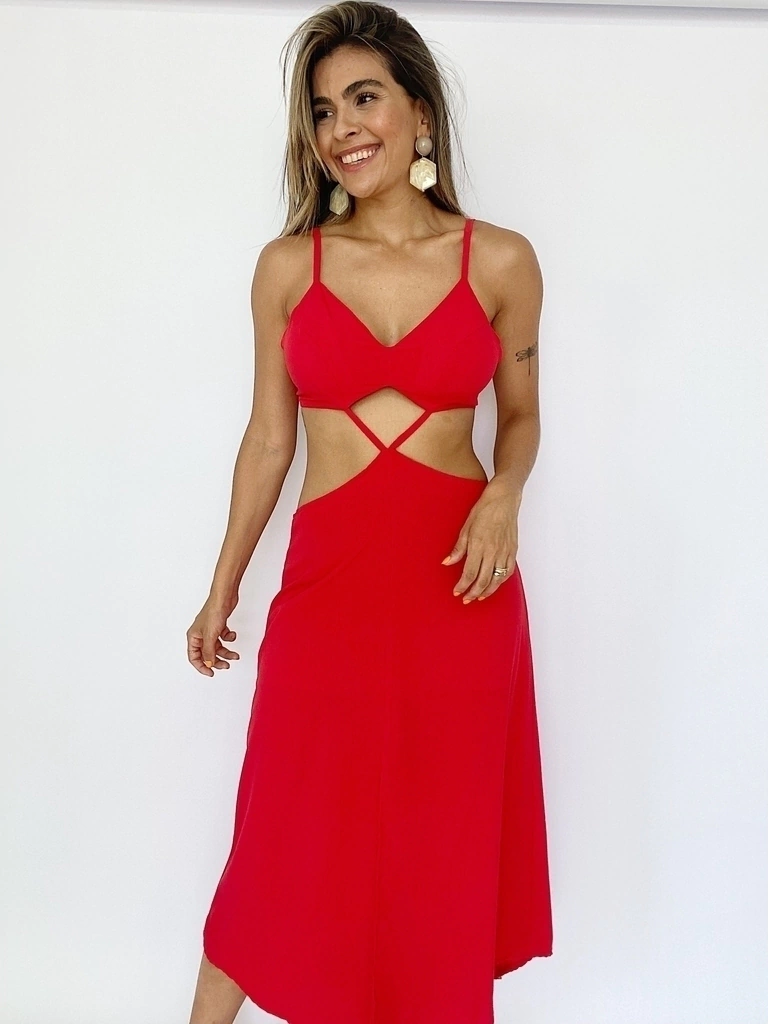 VESTIDO CARAÍVA | VERMELHO