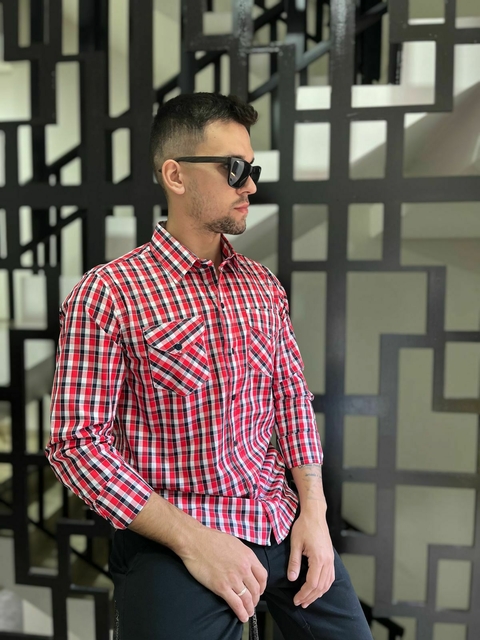 Camisa Manga Longa Xadrez Fluir