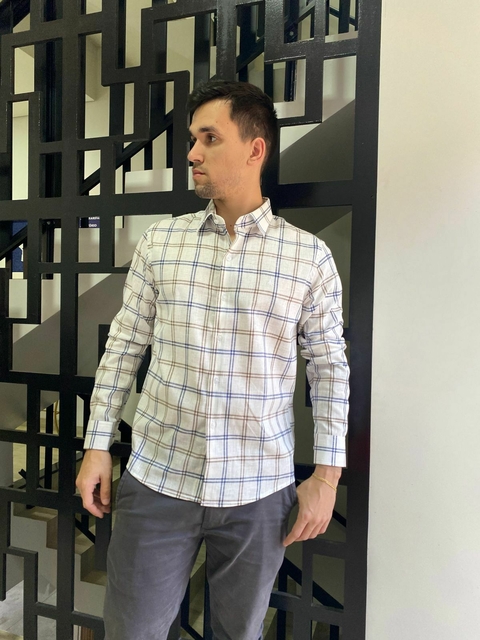 Camisa Social Elegância Em Xadrez