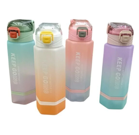 Botella Deportiva 760ml Keep Going con Manija, Pico, Filtro y Traba de Seguridad -