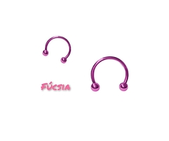 Ferradura de Titânio Fúcsia - 8mm, 10mm, 12mm