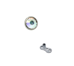 Microdermal de Titânio com Pedra Cristal Boreal