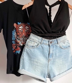 Short mom lavagem clara - comprar online
