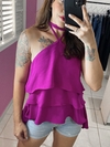 Blusa babados fúcsia