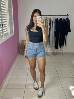 Short Jeans claro recorte frente - comprar online