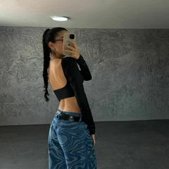 Cropped costa nua manga longa - Ak Store